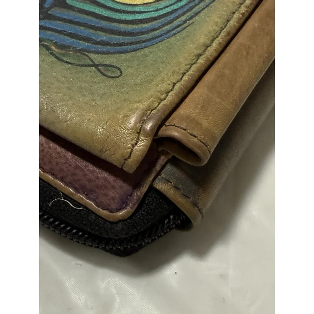 Anuska Wallet Peacock Lily Leather crossbody